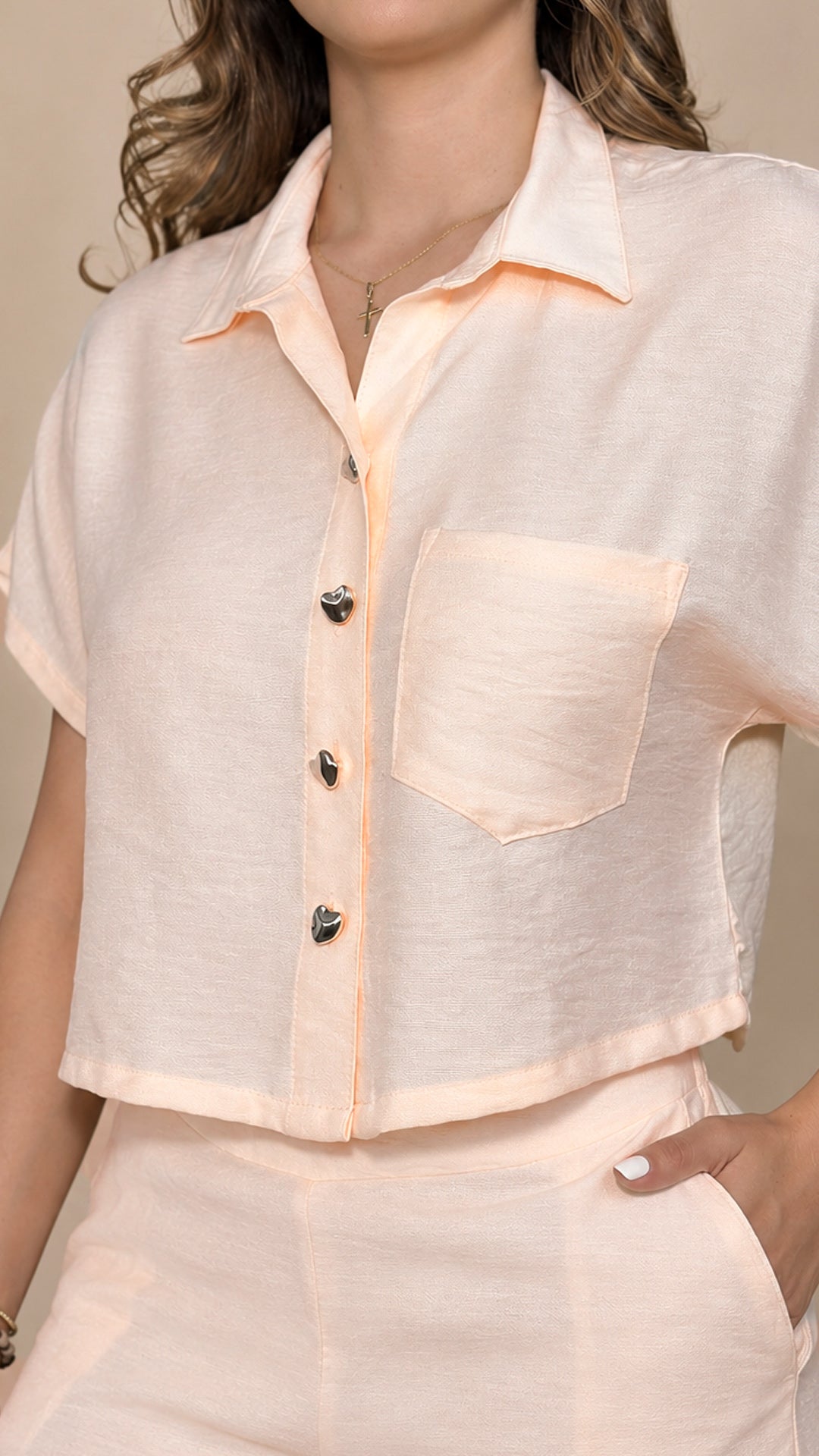 P74674 CONJUNTO POLIESTER MANDARINA