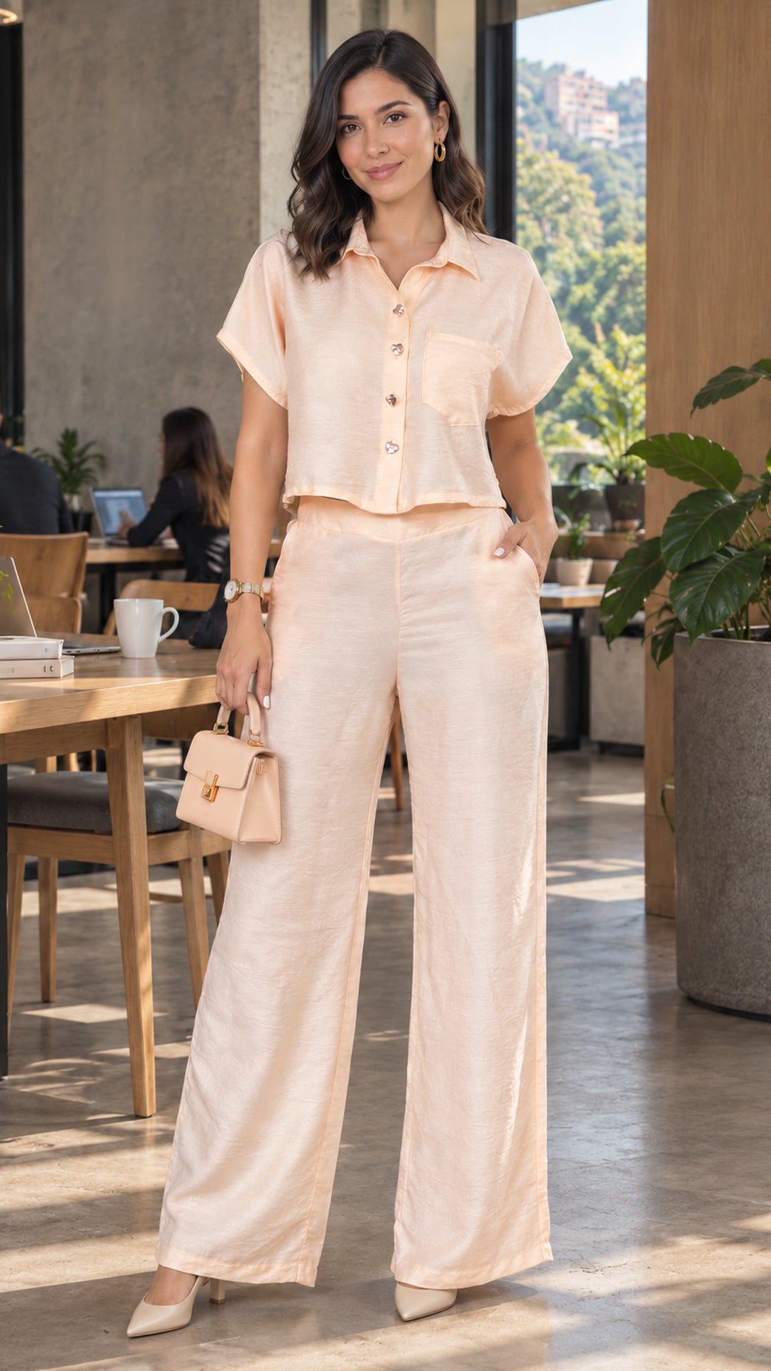 P74674 CONJUNTO POLIESTER MANDARINA