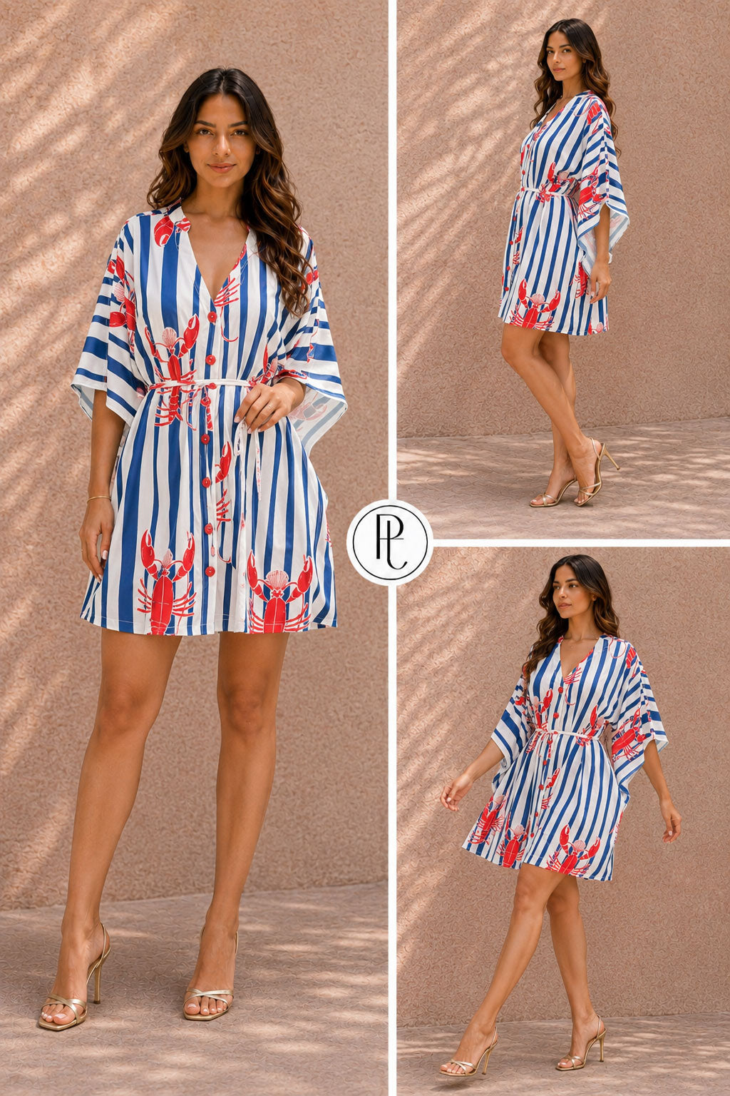P74686 VESTIDO LINO CANGREJO