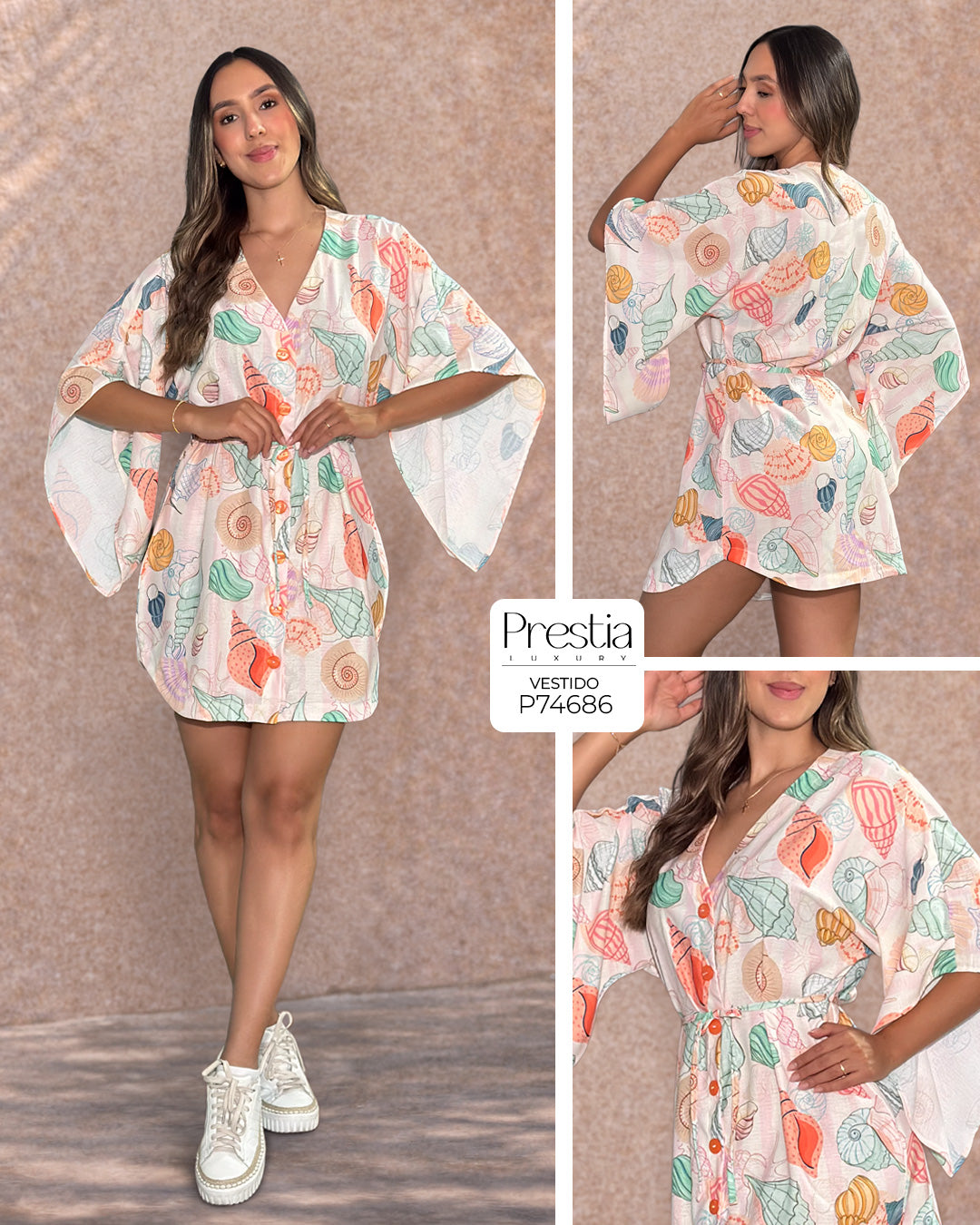 P74686 VESTIDO LINO PASTEL