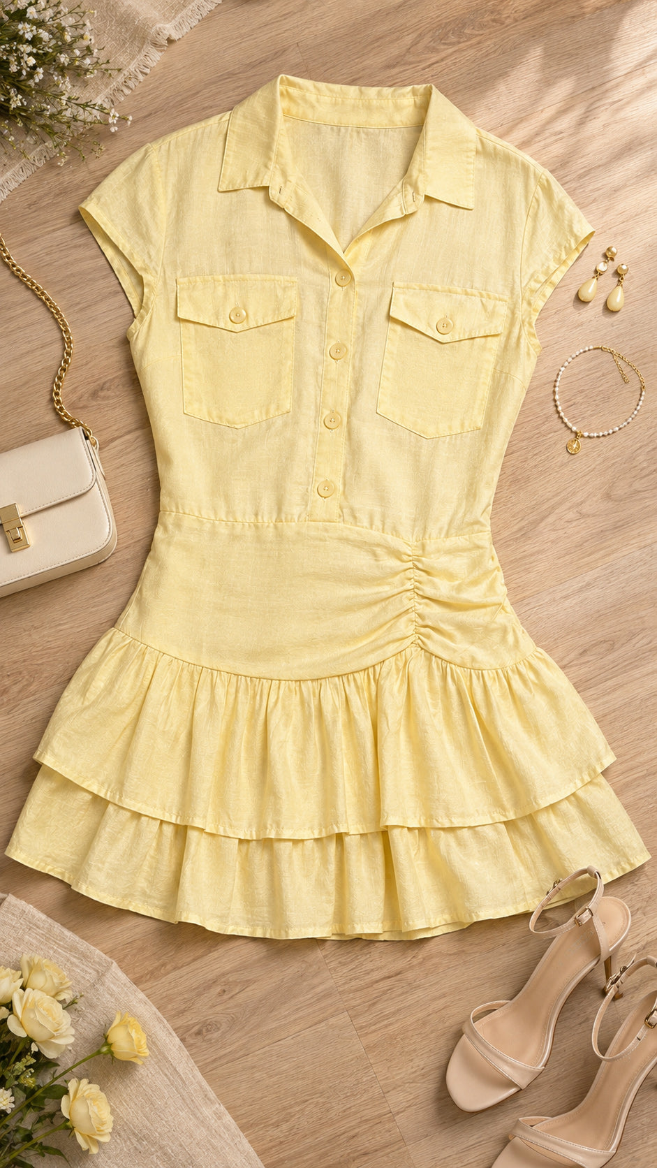 P74691 VESTIDO PENNINSULA AMARILLO