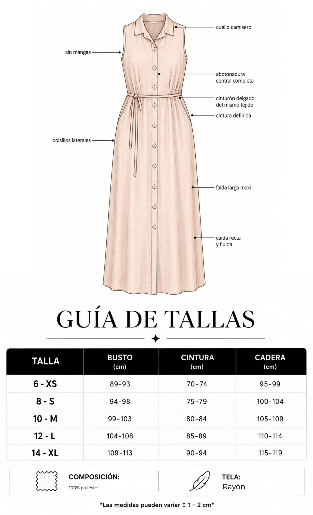P74699 VESTIDO PLANO CAMEL