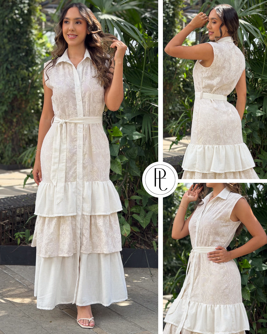 P74703 VESTIDO LINO AMARILLO