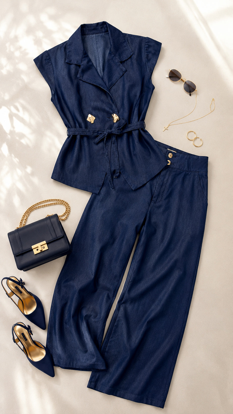 P74707 CONJUNTO CHAMBRAY AZUL