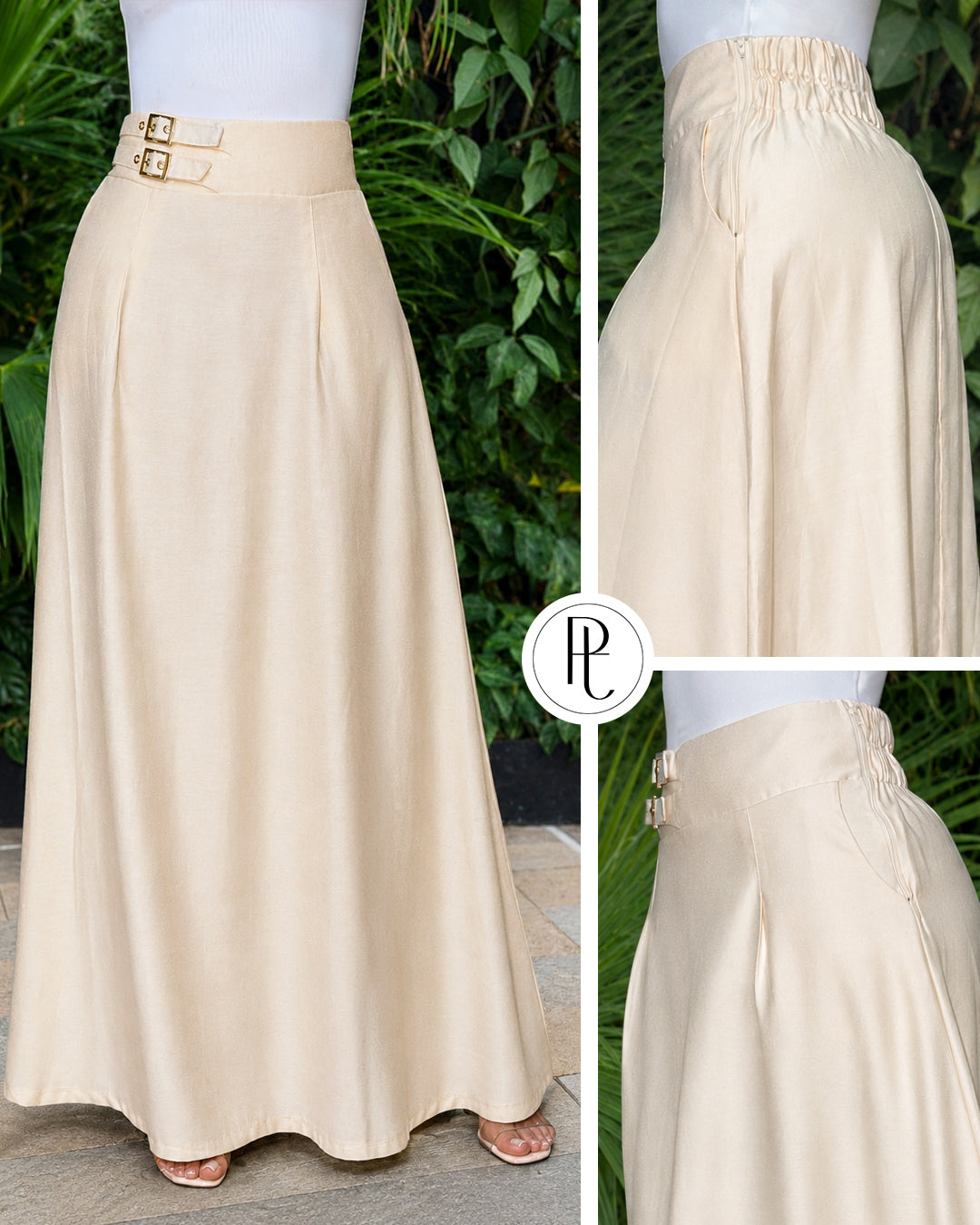 P74728 FALDA FLOW CREMA