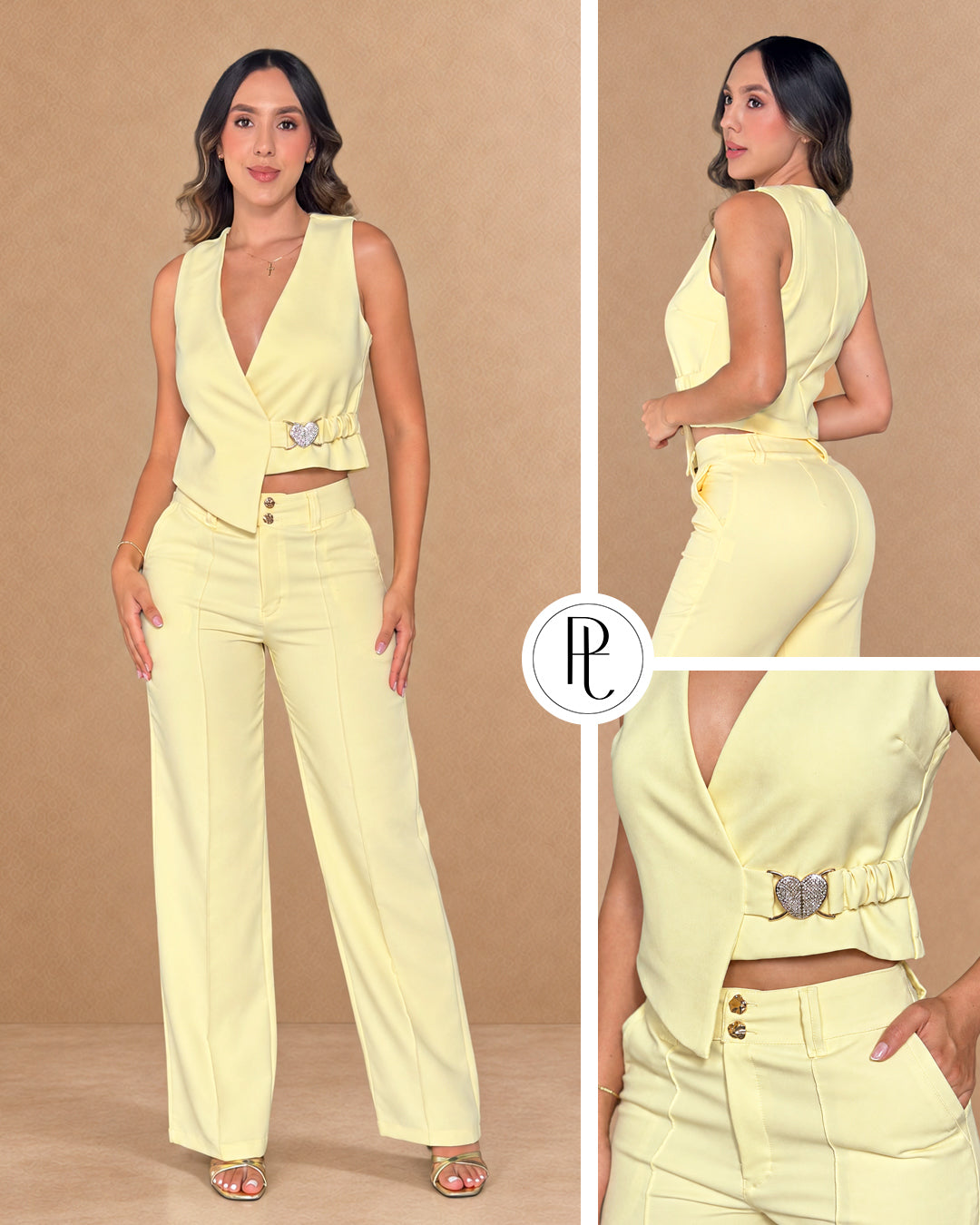P74734 CONJUNTO NOCHES DE VIENA AMARILLO