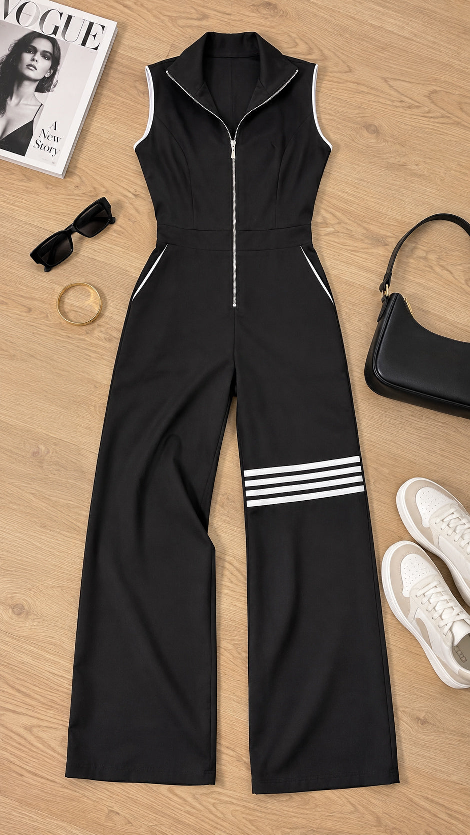 P74737 ENTERIZO ROSS CREPE NEGRO