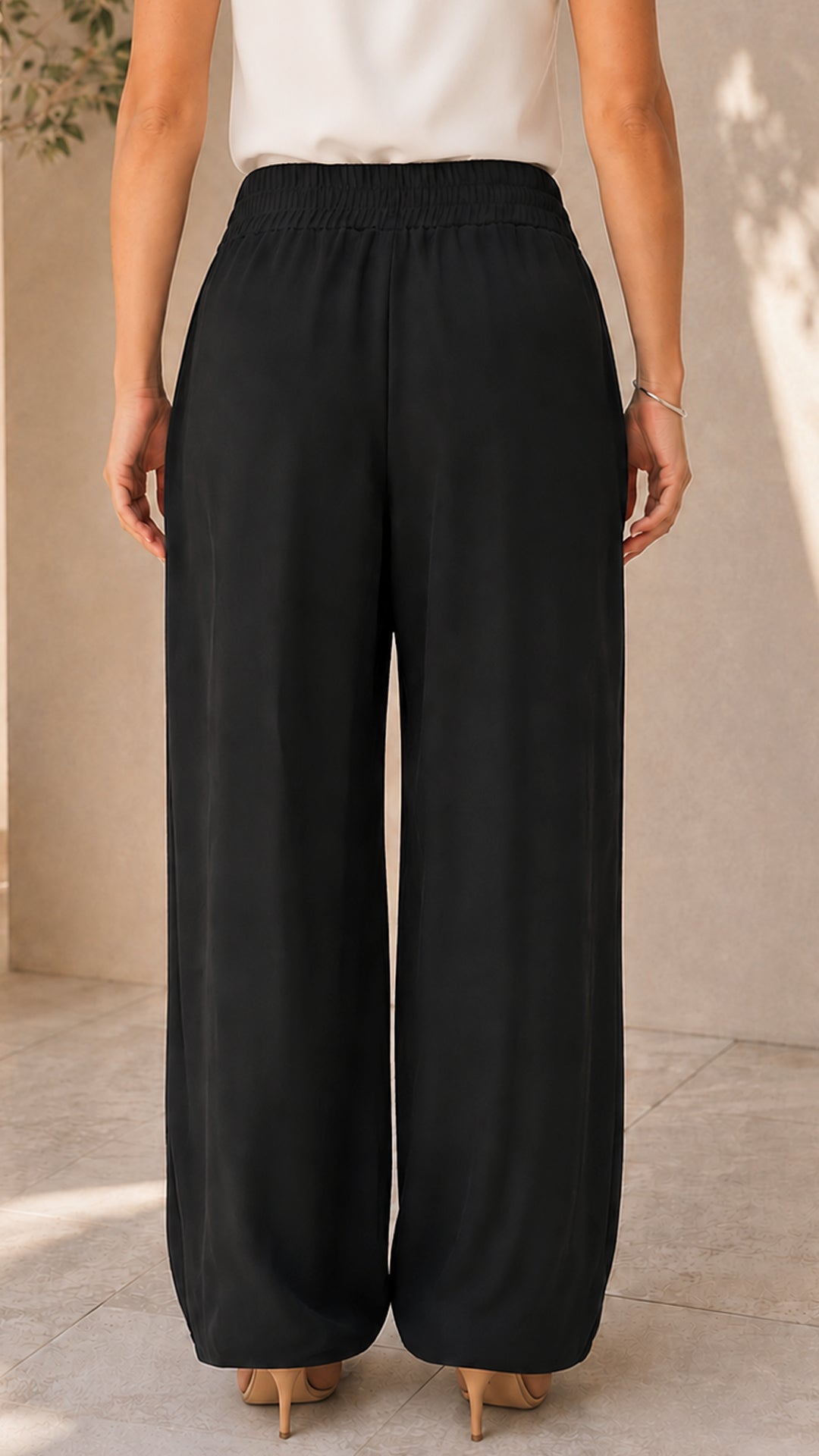 P74739 PANTALON KALIMERA POLIESTER NEGRO