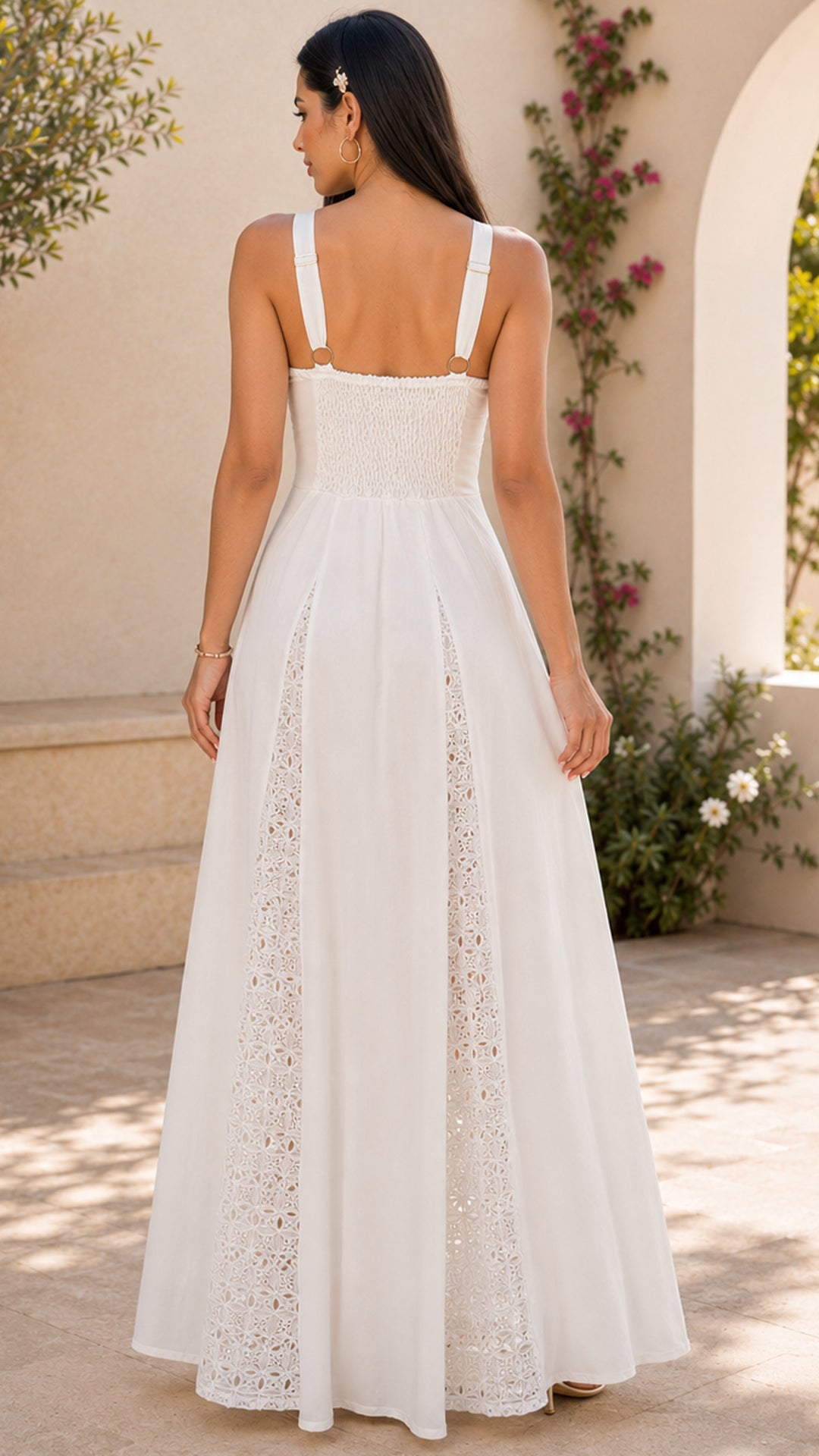 P74742 VESTIDO POLIÉSTER ROSS OJALILLO MARFIL