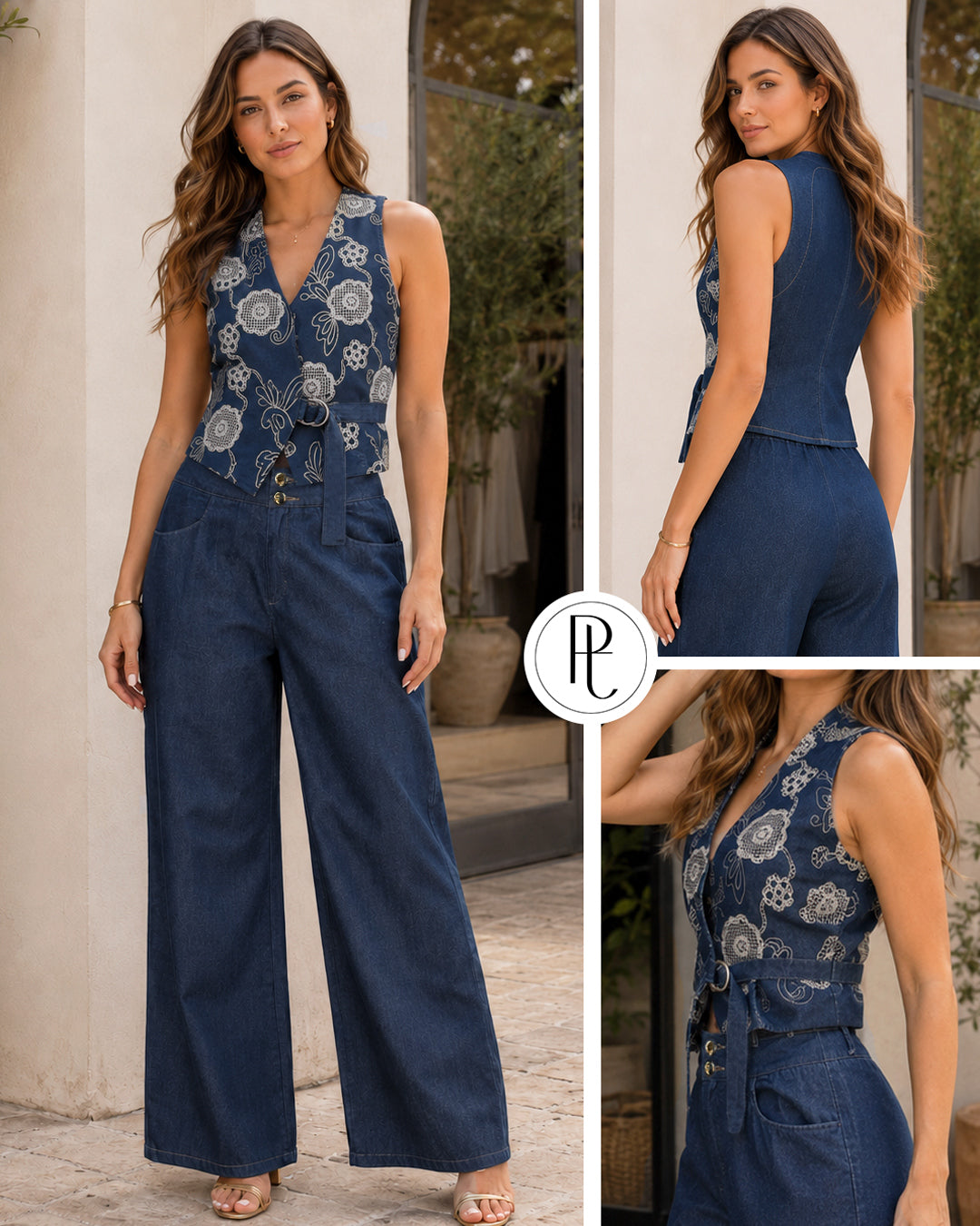 P74744 CONJUNTO CHAMBRAY AZUL