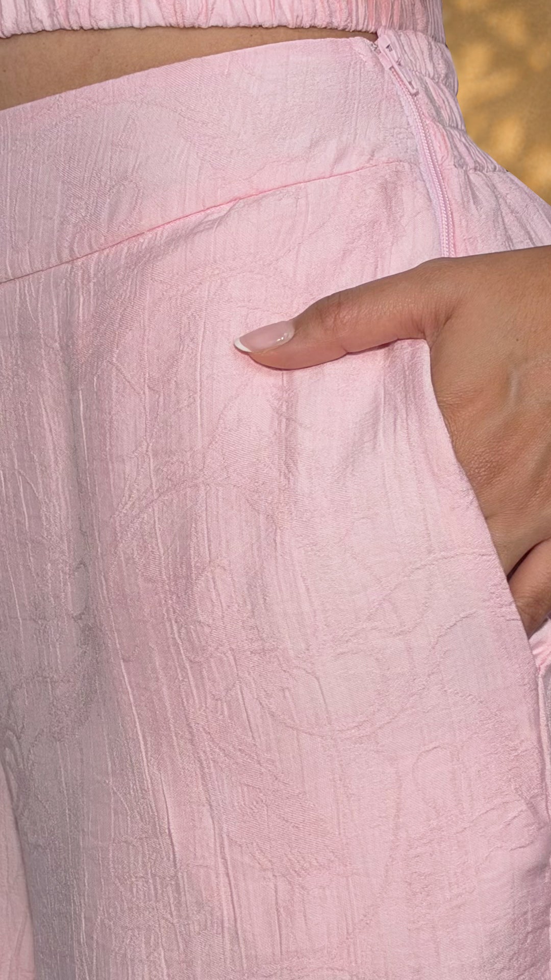 P74764 CONJUNTO SEDA GRABADA ROSADO