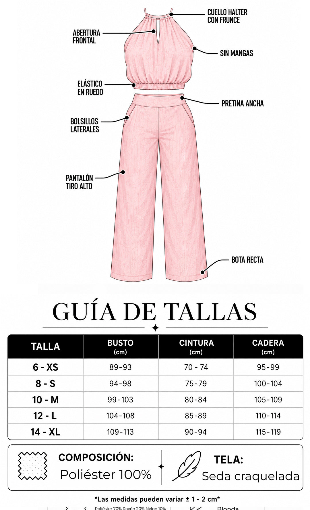 P74764 CONJUNTO SEDA GRABADA ROSADO
