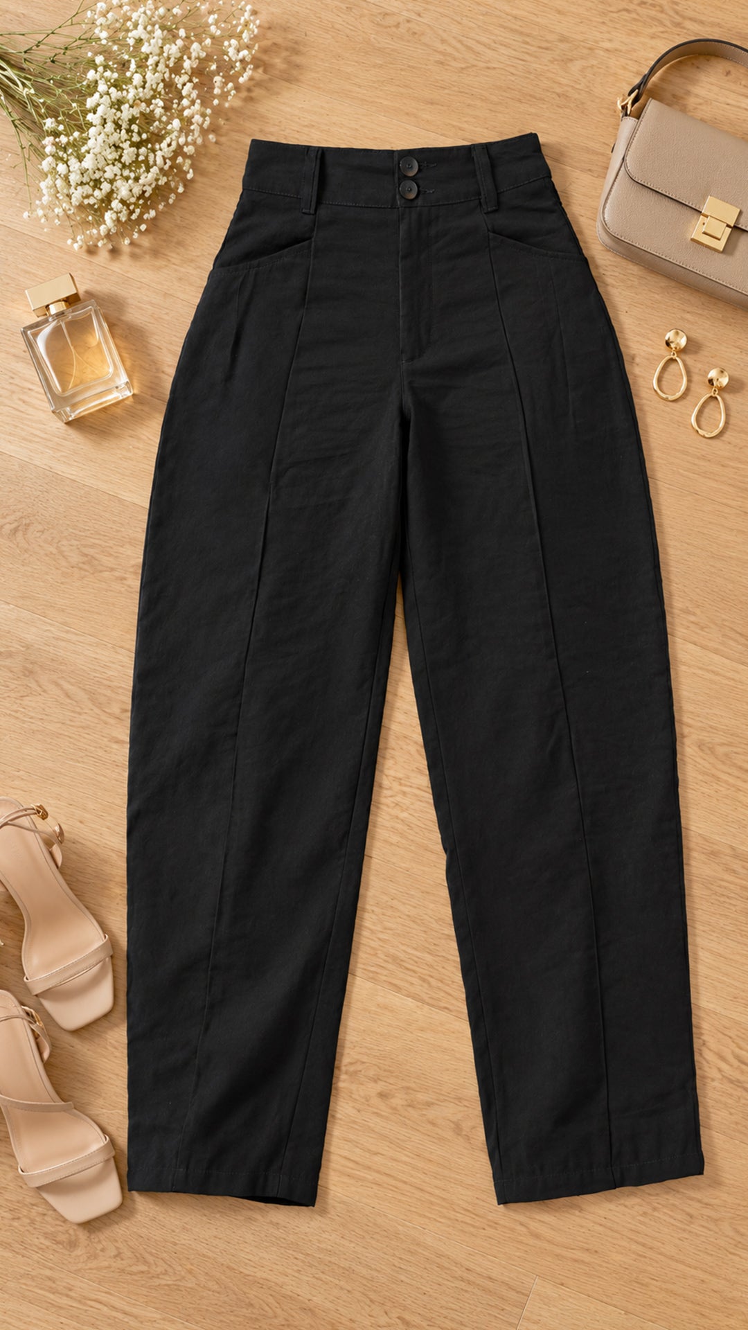 P74611 PANTALON FLOW NEGRO
