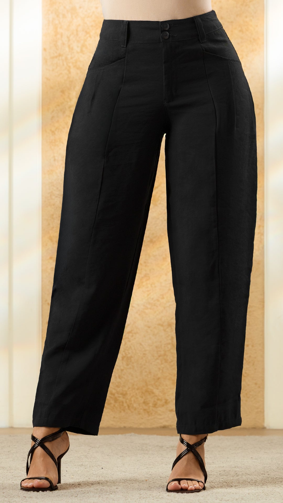 P74611 PANTALON FLOW NEGRO