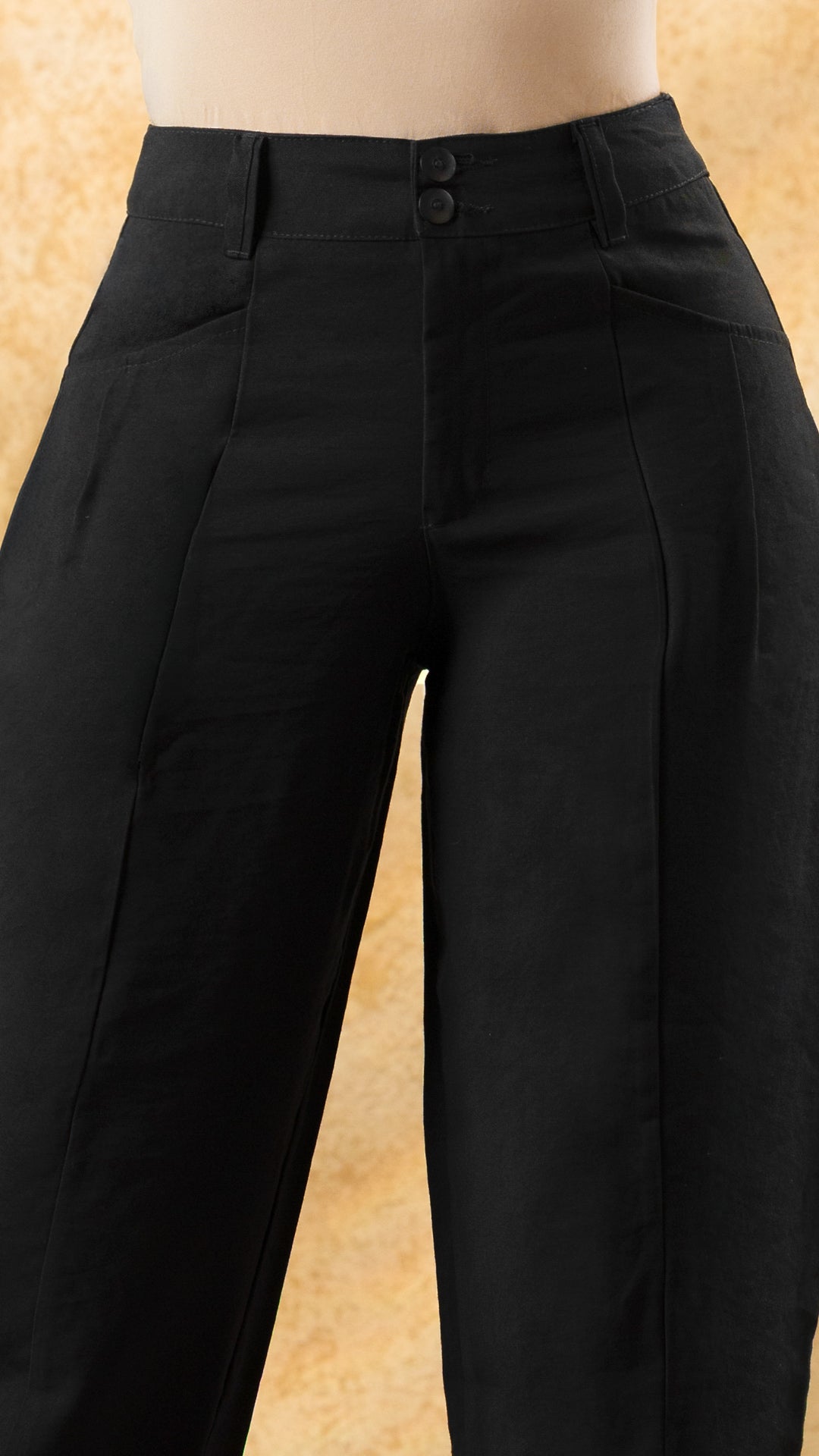 P74611 PANTALON FLOW NEGRO