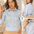 P4050 CAMISA POPELINA RAYAS AZUL