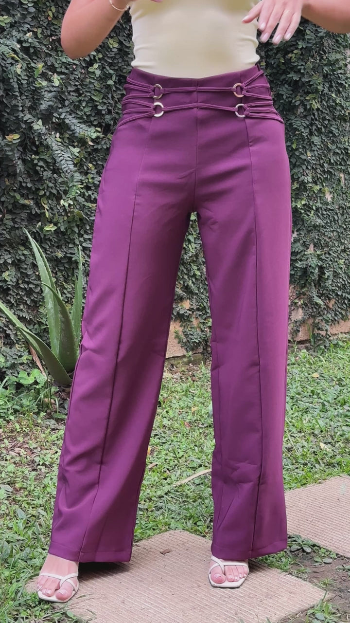 P74362 PANTALÓN NOCHE DE VIENA VINOTINTO