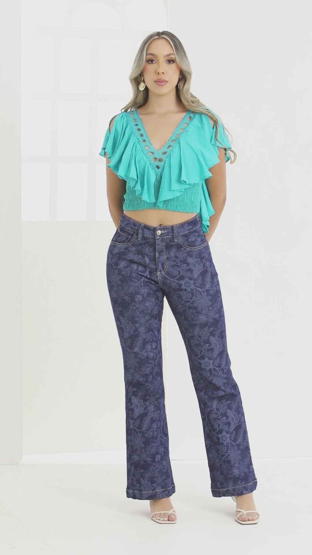P74441 JEAN INDIGO GRABADO AZUL