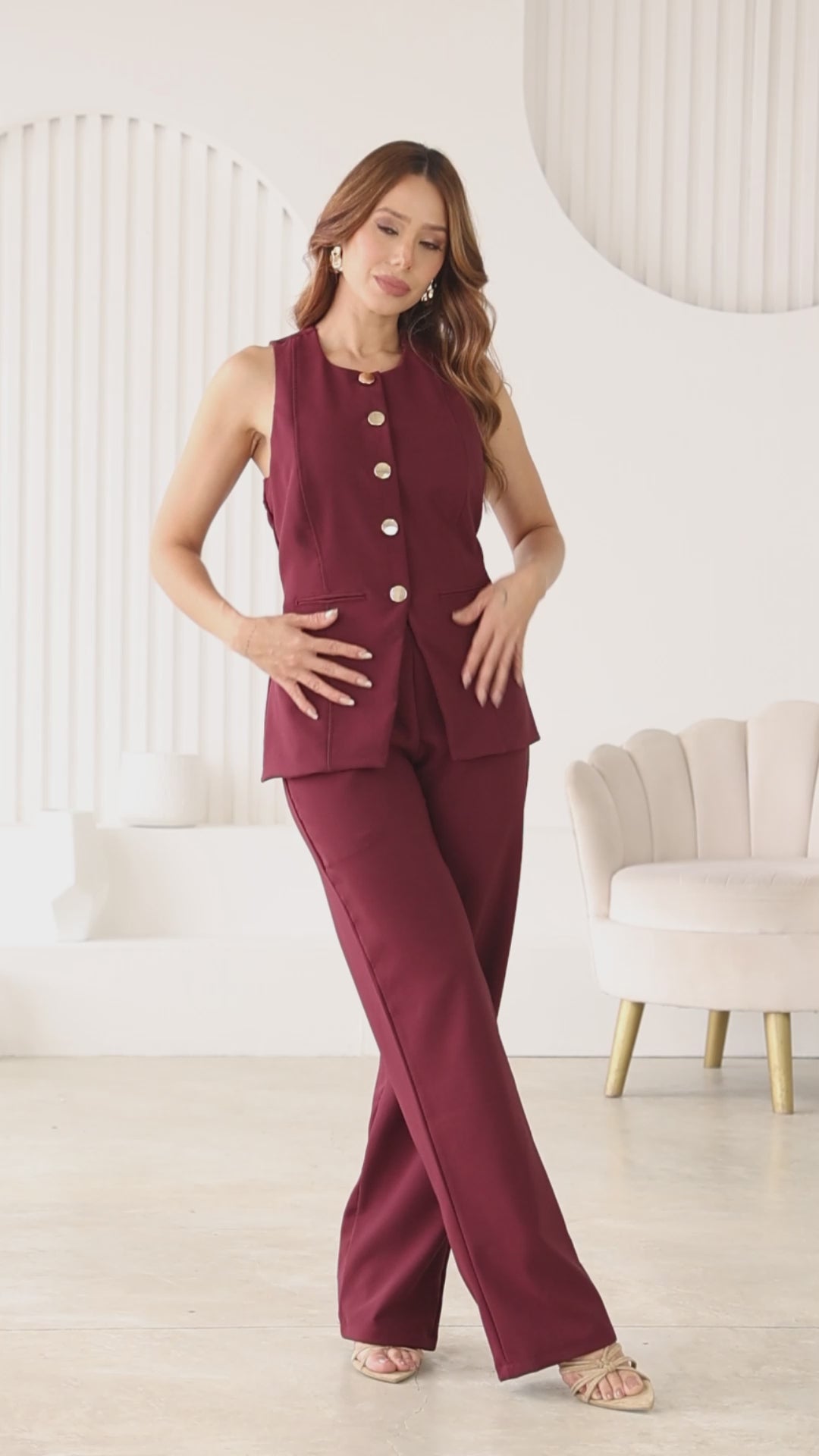 P74447 CONJUNTO NOCHES DE VIENA VINOTINTO