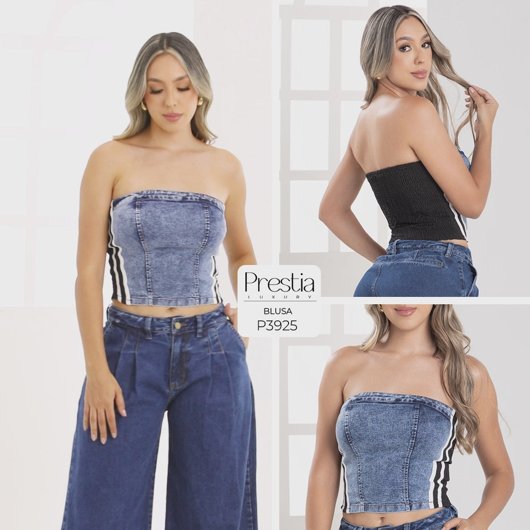 P3925 BLUSA INDIGO HOLIDAY AZUL