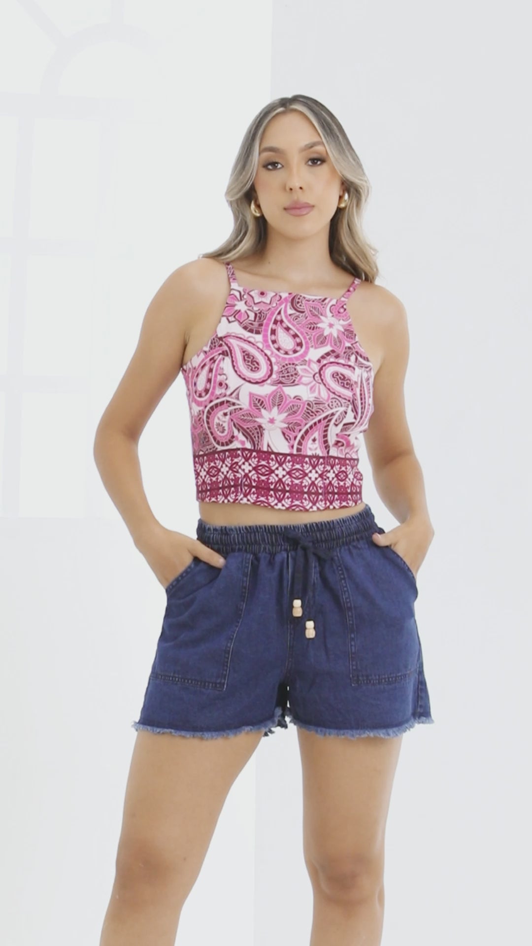 P3956 BLUSA BENGALINA ESTAMPADA VINOTINTO