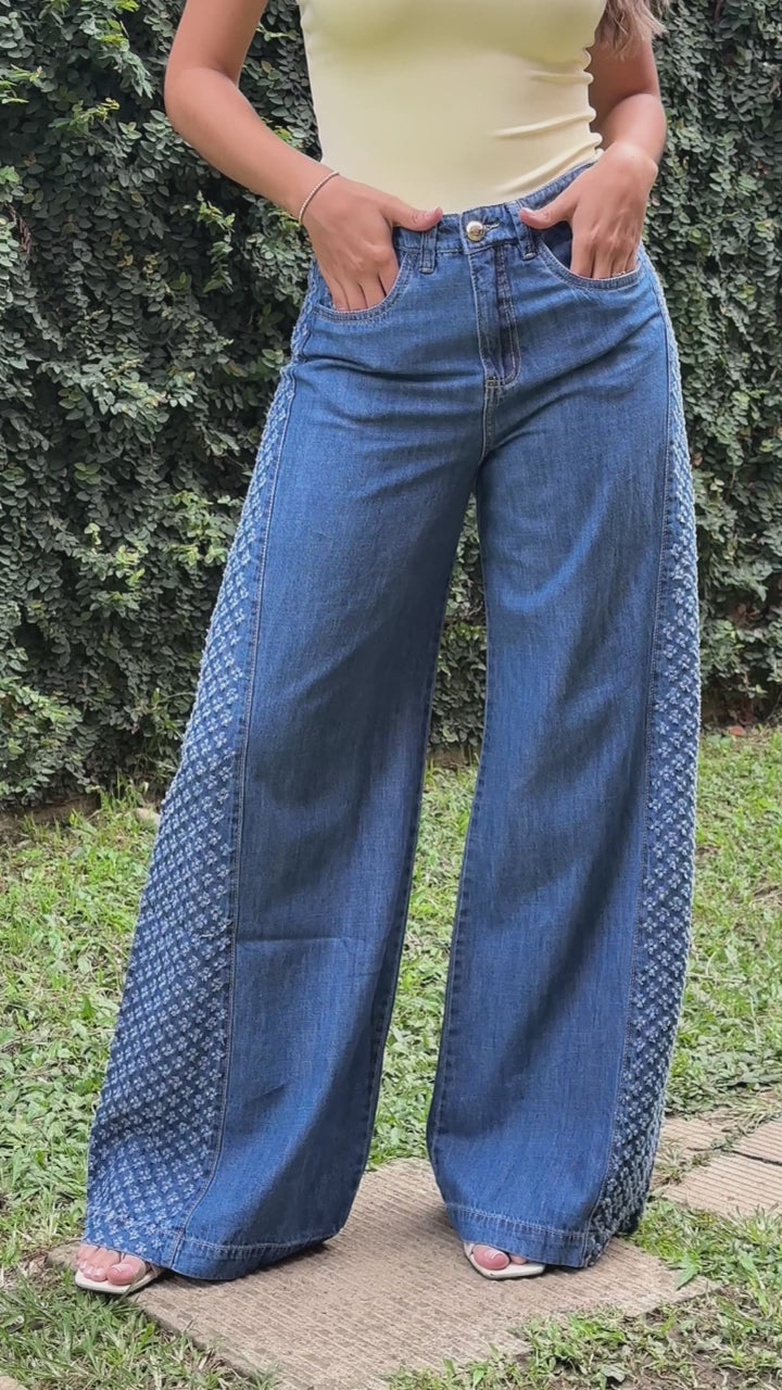 P74440 PANTALÓN INDIGO AZUL