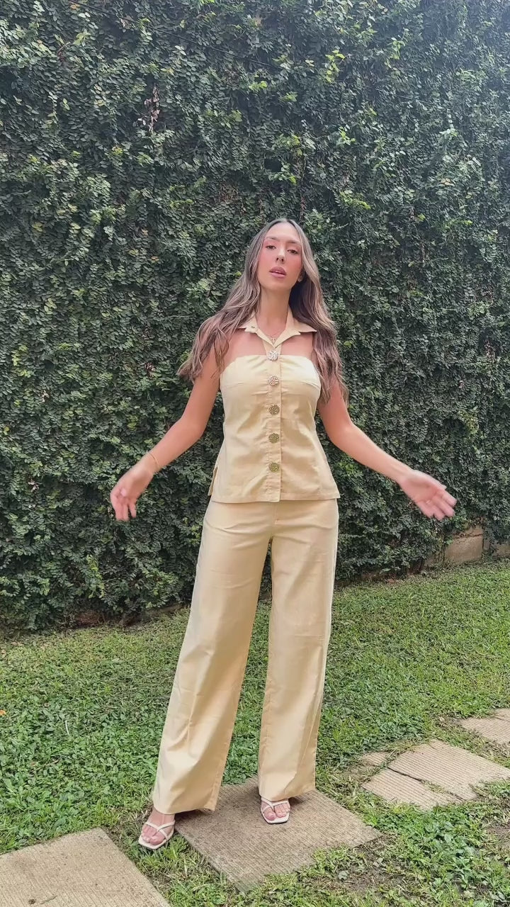 P74604 CONJUNTO LINO AMARILLO