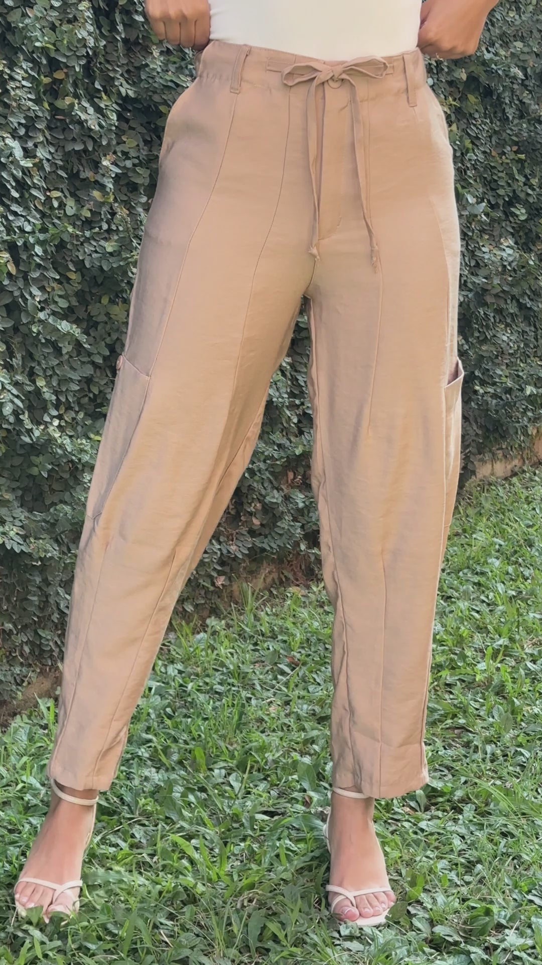 P74597 PANTALON FLOW CAMEL
