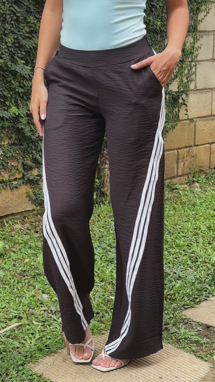 P74196 PANTALÓN LINO POLIESTER NEGRO