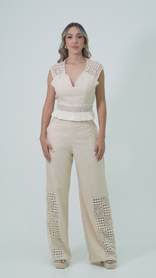 P74417 CONJUNTO JAMBU CAMEL CLARO